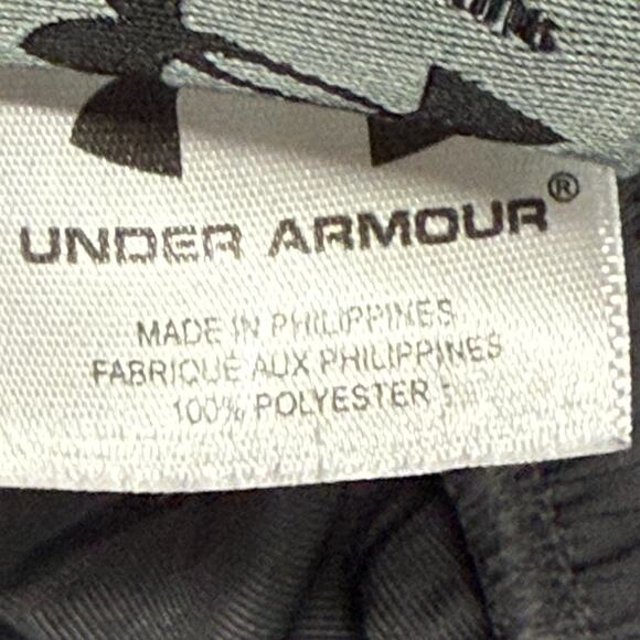 Under Armour Track Pants Mens Large Gray Red Snap Button Side Panel Actual 32X33 - Picture 8 of 9